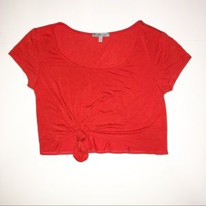 Coral Knot Crop Top